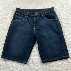 Wrangler Boys dark wash denim jean shorts, 16 husky